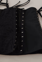 Load image into Gallery viewer, Dolce & Gabbana Elegant Black Corset Waist Strap Top
