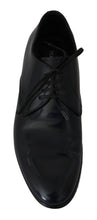 Load image into Gallery viewer, Dolce & Gabbana Elegant Dark Blue Leather Derby Dress Shoes