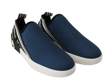 Load image into Gallery viewer, Dolce & Gabbana Elegant Blue & White Loafer Sneakers