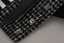 Load image into Gallery viewer, Dolce & Gabbana Multicolor Houndstooth Leather Bomber Jacket