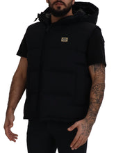 Load image into Gallery viewer, Dolce & Gabbana Sleek Black Hooded Short Sleeve Jacket