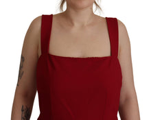 Load image into Gallery viewer, Dolce & Gabbana Elegant Red Square Neck Midi Dress