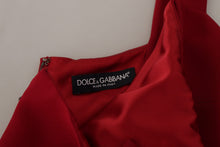 Load image into Gallery viewer, Dolce & Gabbana Elegant Red Square Neck Midi Dress