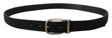 Load image into Gallery viewer, Dolce & Gabbana Elegant Grosgrain Leather Belt with Silver Buckle