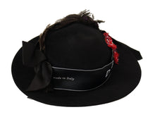 Load image into Gallery viewer, Dolce & Gabbana Elegant Wide Brim Black Hat