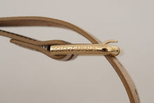 Load image into Gallery viewer, Dolce & Gabbana Chic Rose Gold Leather Belt with Logo Buckle