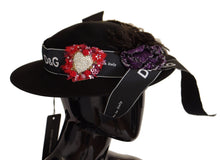 Load image into Gallery viewer, Dolce & Gabbana Elegant Wide Brim Black Hat