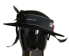 Load image into Gallery viewer, Dolce & Gabbana Elegant Wide Brim Black Hat