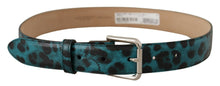Load image into Gallery viewer, Dolce & Gabbana Engraved Logo Leather Belt - Elegant Blue