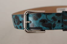 Load image into Gallery viewer, Dolce & Gabbana Engraved Logo Leather Belt - Elegant Blue