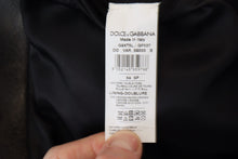 Load image into Gallery viewer, Dolce & Gabbana Elegant Black Leather Jacket with Silver Details