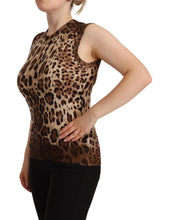 Load image into Gallery viewer, Dolce & Gabbana Chic Leopard Silk Cashmere Sleeveless Top