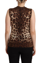 Load image into Gallery viewer, Dolce & Gabbana Chic Leopard Silk Cashmere Sleeveless Top