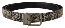 Load image into Gallery viewer, Dolce & Gabbana Elegant Black Marble Print Leather Belt