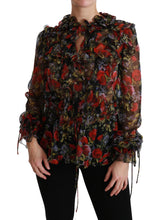 Load image into Gallery viewer, Dolce & Gabbana Elegant Floral Silk Long Sleeve Blouse