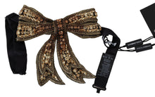 Load image into Gallery viewer, Dolce & Gabbana Elegant Gold Silk Embellished Bowtie