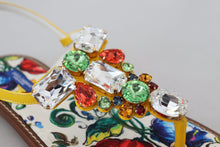 Load image into Gallery viewer, Dolce & Gabbana Majolica Crystal Embellished Leather Sandals