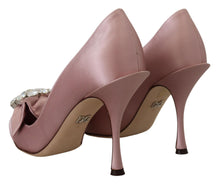 Load image into Gallery viewer, Dolce & Gabbana Crystal-Embellished Silk Bow Pumps