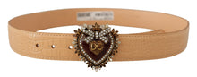 Load image into Gallery viewer, Dolce & Gabbana Enchanting Nude Leather Belt with Engraved Buckle