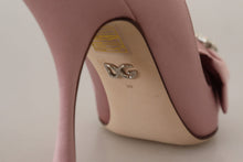Load image into Gallery viewer, Dolce & Gabbana Crystal-Embellished Silk Bow Pumps