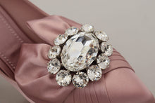 Load image into Gallery viewer, Dolce & Gabbana Crystal-Embellished Silk Bow Pumps