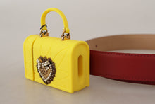 Load image into Gallery viewer, Dolce & Gabbana Elegant Red Leather Engraved Buckle Belt