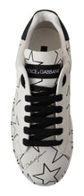 Load image into Gallery viewer, Dolce & Gabbana White Leather Stars Low Top Sneakers Shoes