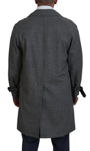 Load image into Gallery viewer, Dolce & Gabbana Elegant Gray Plaid Trench Coat