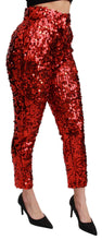 Load image into Gallery viewer, Dolce & Gabbana Elegant High-Waist Cropped Red Trousers