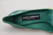 Load image into Gallery viewer, Dolce & Gabbana Emerald Elegance Leather Heels Pumps
