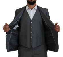 Load image into Gallery viewer, Dolce & Gabbana Sleek Silver Martini Slim Fit Three-Piece Suit
