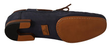 Load image into Gallery viewer, Dolce & Gabbana Elegant Blue & Brown Leather Boat Shoes