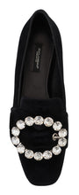 Load image into Gallery viewer, Dolce & Gabbana Chic Velvet Crystal-Embellished Loafers