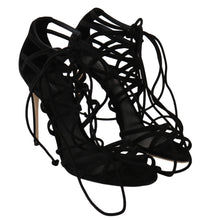 Load image into Gallery viewer, Dolce & Gabbana Elegant Black Suede Gladiator Stilettos