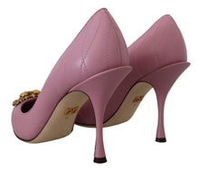 Load image into Gallery viewer, Dolce & Gabbana Devotion Leather Heels in Pink
