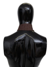 Load image into Gallery viewer, Dolce & Gabbana Silk Geometric Fringe Scarf in Earthy Brown