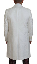 Load image into Gallery viewer, Dolce & Gabbana Elegant White Floral Brocade Trench Coat