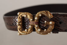 Load image into Gallery viewer, Dolce & Gabbana Elegant Snakeskin Leather Belt