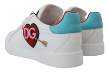 Load image into Gallery viewer, Dolce & Gabbana Elegant White Portofino Leather Sneakers