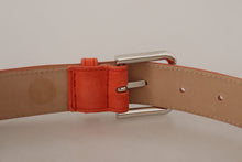 Load image into Gallery viewer, Dolce & Gabbana Elegant Suede Leather Belt in Vibrant Orange