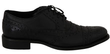 Load image into Gallery viewer, Dolce & Gabbana Elegant Dark Blue Wingtip Derby Dress Shoes