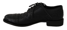 Load image into Gallery viewer, Dolce & Gabbana Elegant Dark Blue Wingtip Derby Dress Shoes