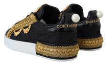 Load image into Gallery viewer, Dolce & Gabbana Elegant Portofino Leather Sneakers in Black