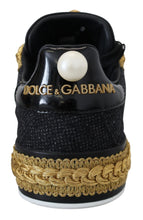 Load image into Gallery viewer, Dolce & Gabbana Elegant Portofino Leather Sneakers in Black