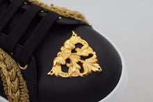Load image into Gallery viewer, Dolce & Gabbana Elegant Portofino Leather Sneakers in Black