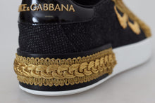 Load image into Gallery viewer, Dolce & Gabbana Elegant Portofino Leather Sneakers in Black