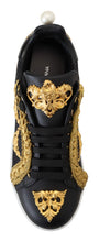 Load image into Gallery viewer, Dolce & Gabbana Elegant Portofino Leather Sneakers in Black