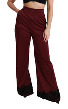 Load image into Gallery viewer, Dolce & Gabbana Elegant Maroon High Waist Wide Leg Trousers