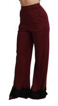 Load image into Gallery viewer, Dolce & Gabbana Elegant Maroon High Waist Wide Leg Trousers