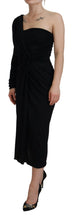 Load image into Gallery viewer, Dolce & Gabbana Elegant One-Shoulder Sheath Midi Dress